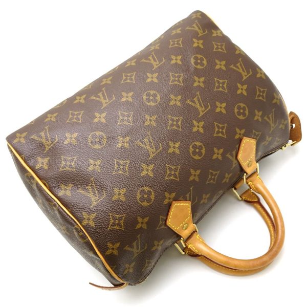 3 Louis Vuitton Monogram Speedy 30 Handbag Brown