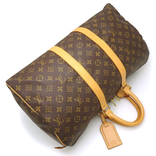 3 Louis Vuitton Monogram keepall 45 Boston Bag Brown