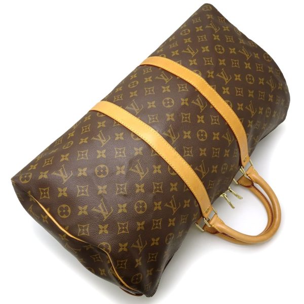 3 Louis Vuitton Monogram Keepall 50 Boston Bag Brown