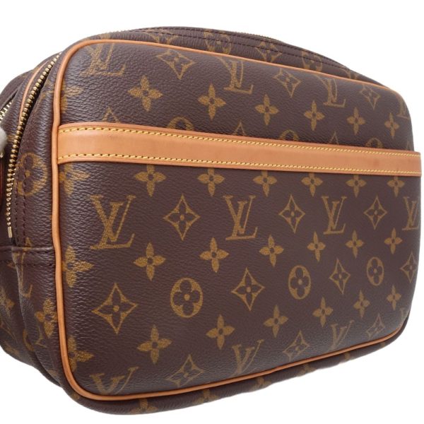 3 Louis Vuitton Monogram Reporter PM Shoulder Bag Brown