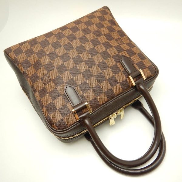 3 Louis Vuitton Damier Brera Ebene Handbag Brown