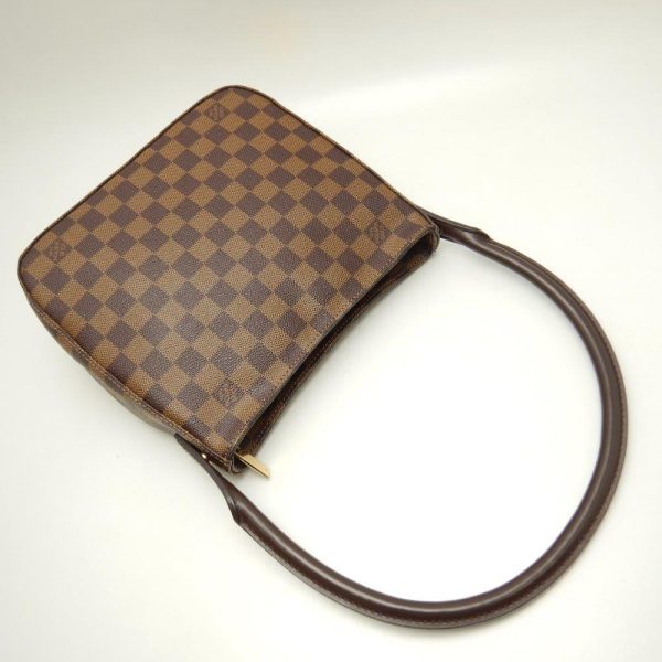 3 Louis Vuitton Damier Looping MM Ebene Shoulder Brown