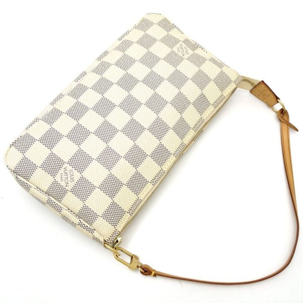 3 Louis Vuitton Damier Azur Pochette Accessoire Accessory Pouch