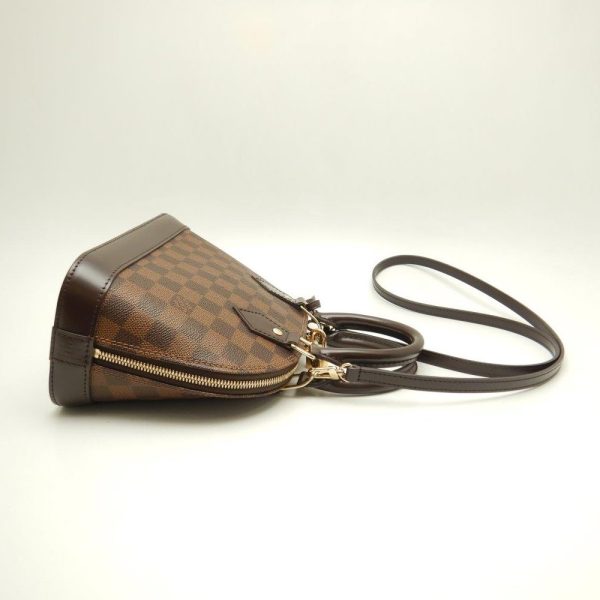 3 Louis Vuitton Damier Alma BB Ebene 2WAY Bag Brown