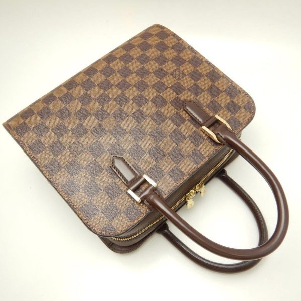 3 Louis Vuitton Damier Triana Ebene Handbag Brown