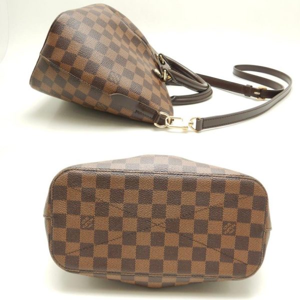 3 Louis Vuitton Damier Sienna PM Ebene 2WAY Bag Brown