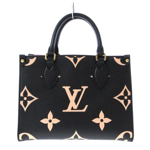 3 Louis Vuitton On The Go PM Tote Bag Black Beige