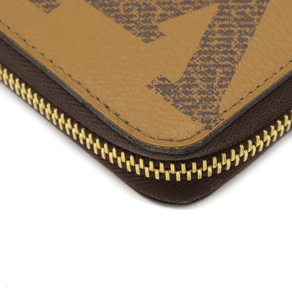 3 Louis Vuitton Monogram Giant Reverse Zippy Wallet Round Zipper Long Wallet