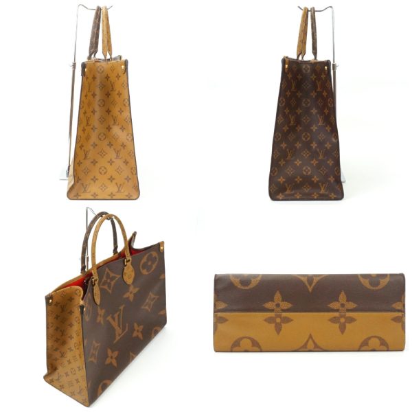 3 Louis Vuitton Giant On The Go GM Monogram Reverse Brown