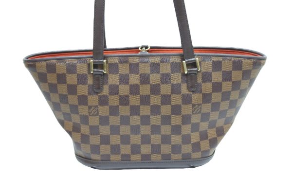 3 Louis Vuitton Shoulder Bag Tote Bag Manosque PM Damier Ebene Brown