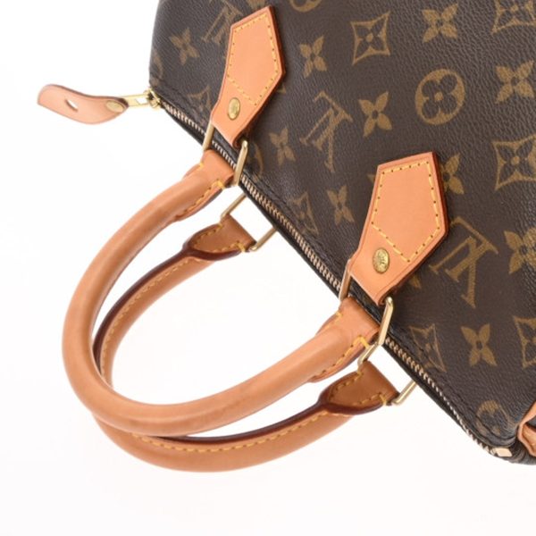 3 Louis Vuitton Monogram Speedy 25 Brown Canvas Handbag