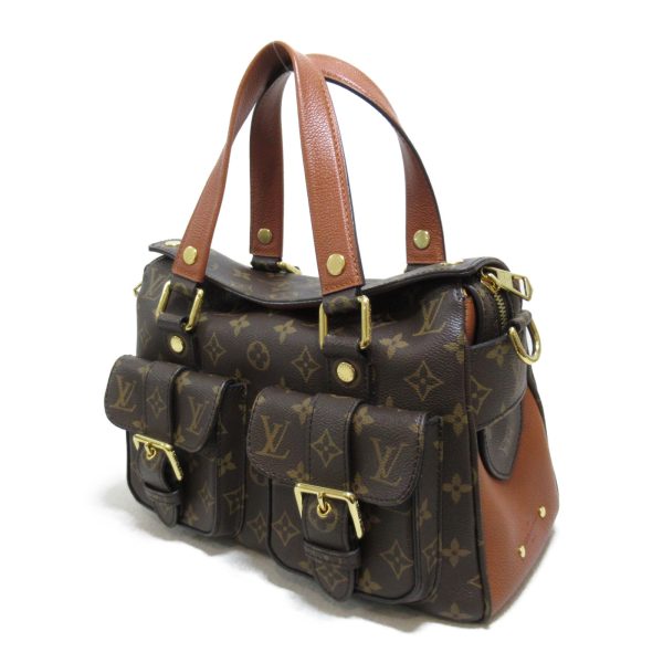 3 Louis Vuitton Manhattan 2way Handbag Pvc Coated