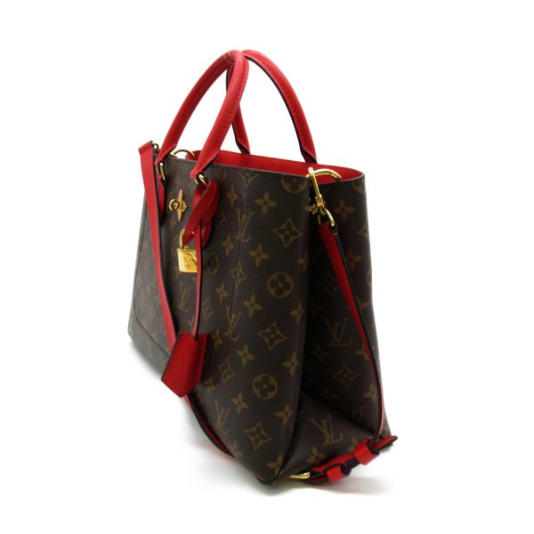 3 Louis Vuitton Flower Tote Bag Monogram Canvas Red