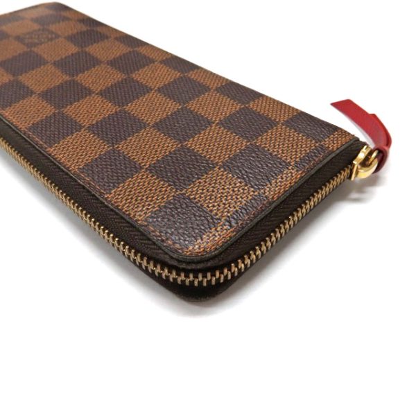 3 Louis Vuitton Damier Portefeuille Clemence Round Zipper Long Wallet