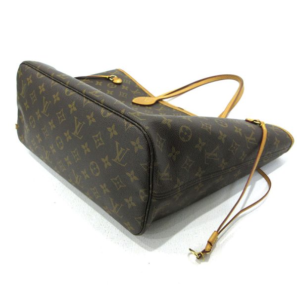 3 Louis Vuitton Monogram Neverfull MM Tote Bag With Pouch