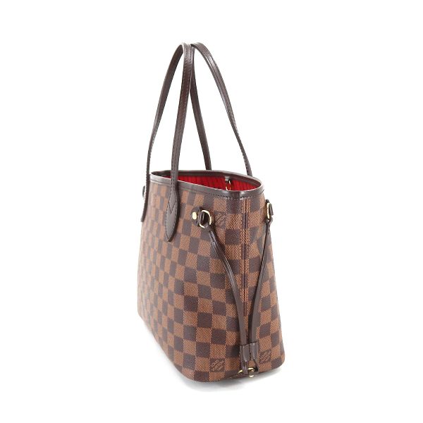 3 Louis Vuitton Damier Neverfull PM Tote Bag Ebene Serie Brown