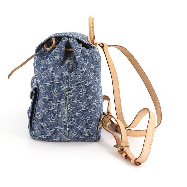 3 Louis Vuitton Monogram Denim Sac GM Backpack Rucksack Blue