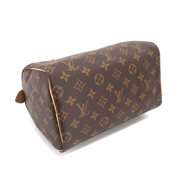 3 Louis Vuitton Monogram Speedy 25 Hand Bag Brown