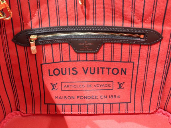 3rd Account Louis Vuitton Neverfull PM Tote Bag Pouch Damier Ebene Brown