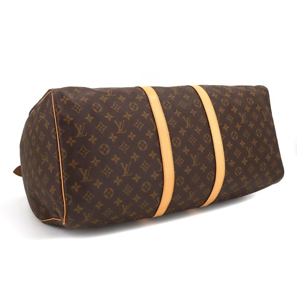 4 Louis Vuitton Monogram Keepall 55 Boston Bag Brown