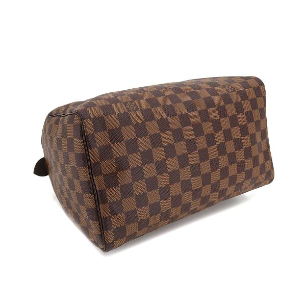 4 Louis Vuitton Damier Speedy 30 Hand Bag Ebene Brown Gold Hardware