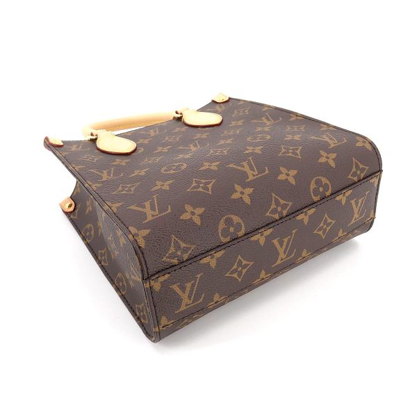 4 Louis Vuitton Monogram Sac Plat BB 2 Way Hand Shoulder Bag Brown