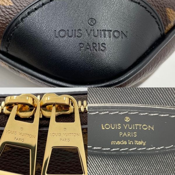 4 Louis Vuitton Shoulder Bag Monogram Boulogne NM Brown Black