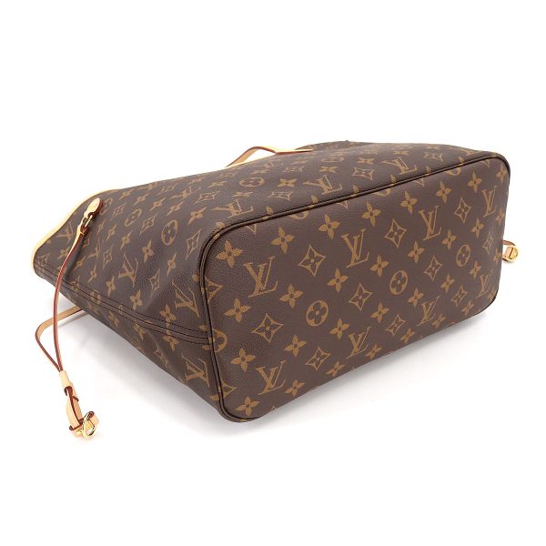 4 Louis Vuitton Monogram Neverfull MM Tote Bag Brown Pivoine