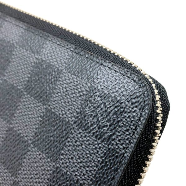 4 Louis Vuitton Long Wallet Zippy Wallet Vertical Damier Graphite Black