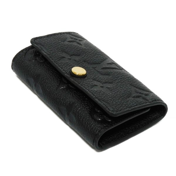 4 Louis Vuitton Key Case Multicle 6 Embossed Black