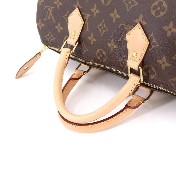 4 Louis Vuitton Monogram Speedy 30 Hand Bag Brown RFID Gold Hardware