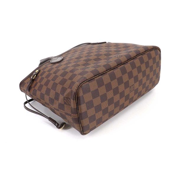 4 Louis Vuitton Damier Neverfull PM Tote Bag Ebene Brown