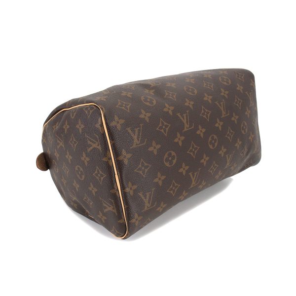 4 Louis Vuitton Monogram Speedy 30 Hand Bag Brown RFID Gold Hardware