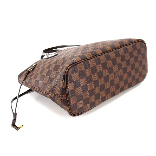 4 Louis Vuitton Damier Neverfull PM Tote Bag Brown Gold Hardware