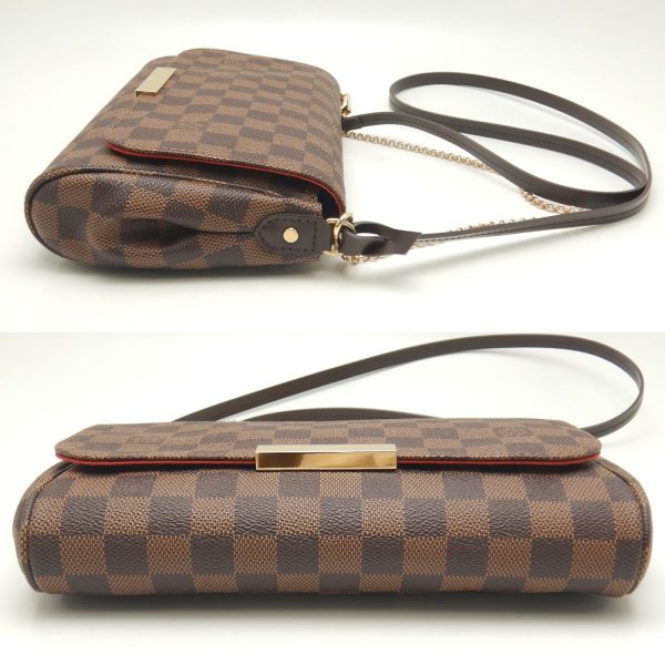 4 Louis Vuitton Damier Favorite MM Shoulder Bag Ebene