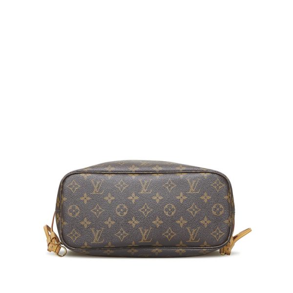 4 Louis Vuitton Monogram Neverfull PM Handbag Tote Bag Brown