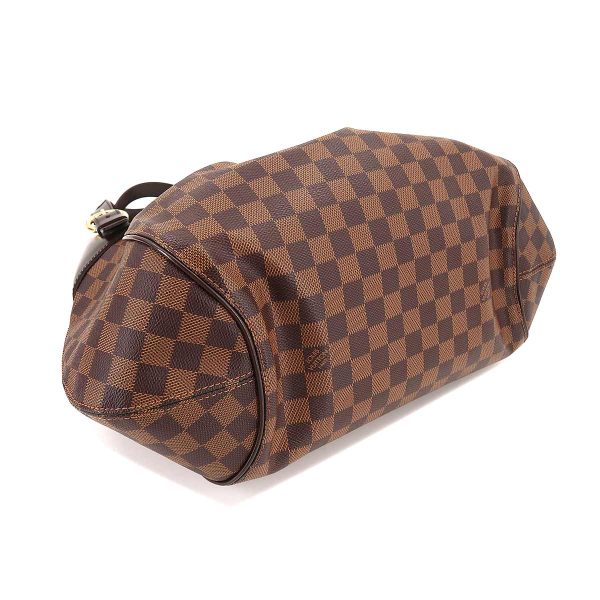 4 Louis Vuitton Damier Sistina GM Shoulder Bag Ebene Gold Metal Fittings