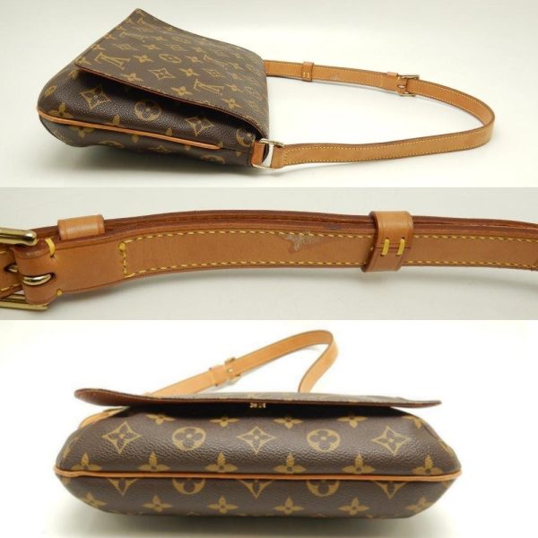 4 Louis Vuitton Monogram Musette Tango Short Shoulder Bag Brown