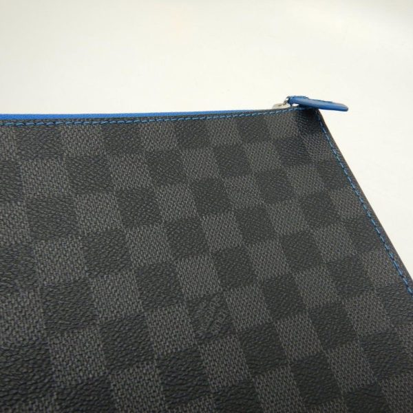 4 Louis Vuitton Damier Graphite Pochette Jour GM NM Blue