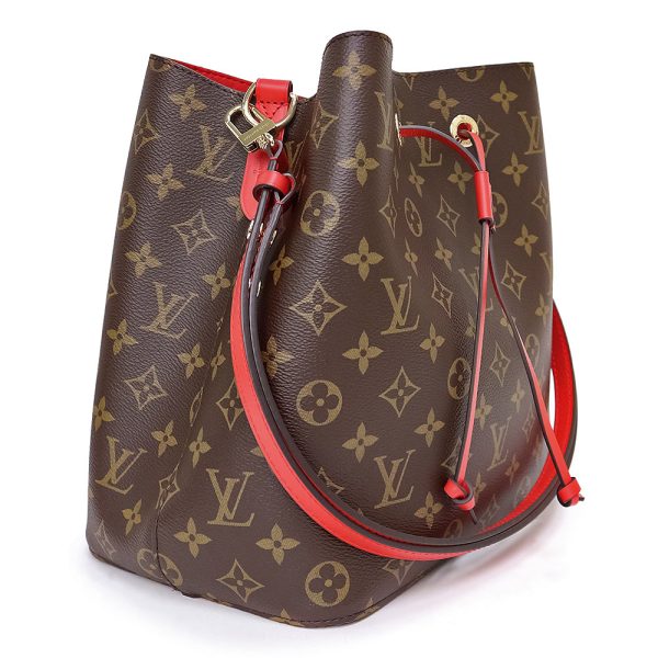 4 Louis Vuitton NeoNoe Shoulder Bag Monogram Brown Red