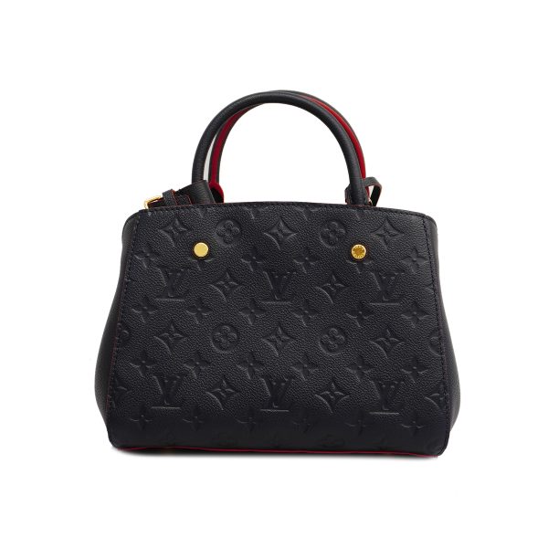 4 Louis Vuitton Monogram Emplant Montaigne BB Marine Rouge