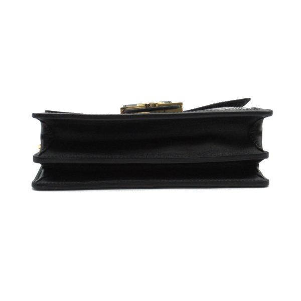 4 Louis Vuitton Dauphine MM Shoulder Bag Leather Monogram Black