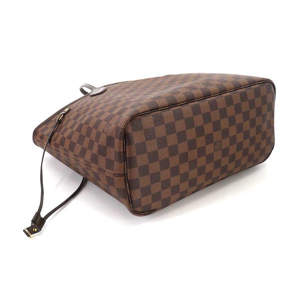 4 Louis Vuitton Damier Neverfull MM Tote Bag Brown Gold Metal Fittings