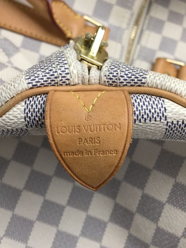 5 Louis Vuitton Keepall 50 Damier Azur Shoulder Bag White