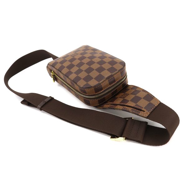 5 Louis Vuitton Damier Geronimos Body Bag Waist Pouch Ebene Brown