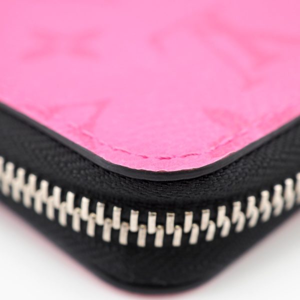 5 Louis Vuitton Zippy Wallet Vertical Coated Canvas Round Zipper Fuchsia Pink