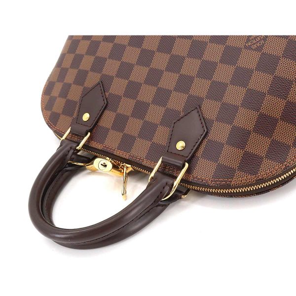 5 Louis Vuitton Damier Alma PM hand bag Ebene Brown