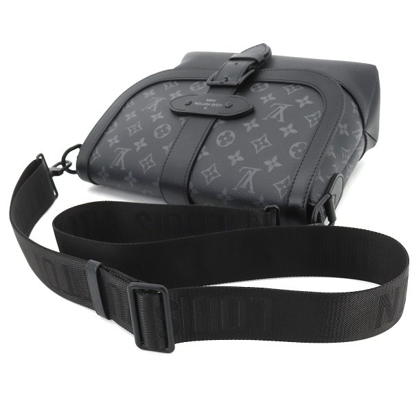 5 Louis Vuitton Monogram Eclipse Saumur Messenger PM Shoulder Bag Black