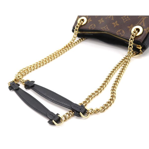 5 Louis Vuitton Monogram Surene BB Chain Shoulder Bag Leather Brown Noir