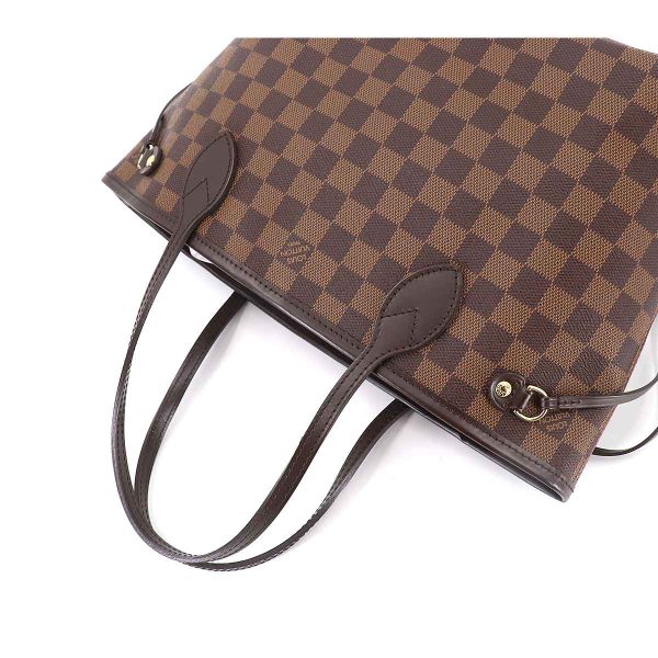 5 Louis Vuitton Damier Neverfull PM Tote Bag Ebene Brown